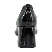 Black Crinkle Patent Faux Leather