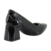 Black Crinkle Patent Faux Leather
