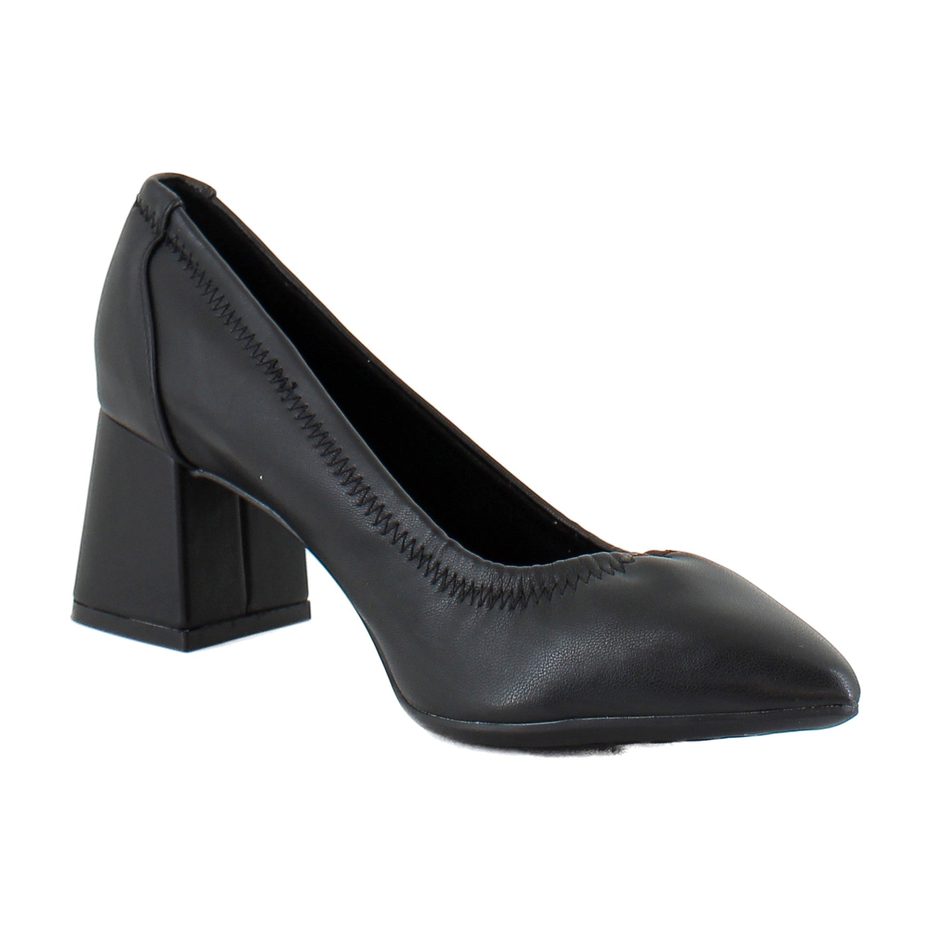Black Stretch Faux Leather