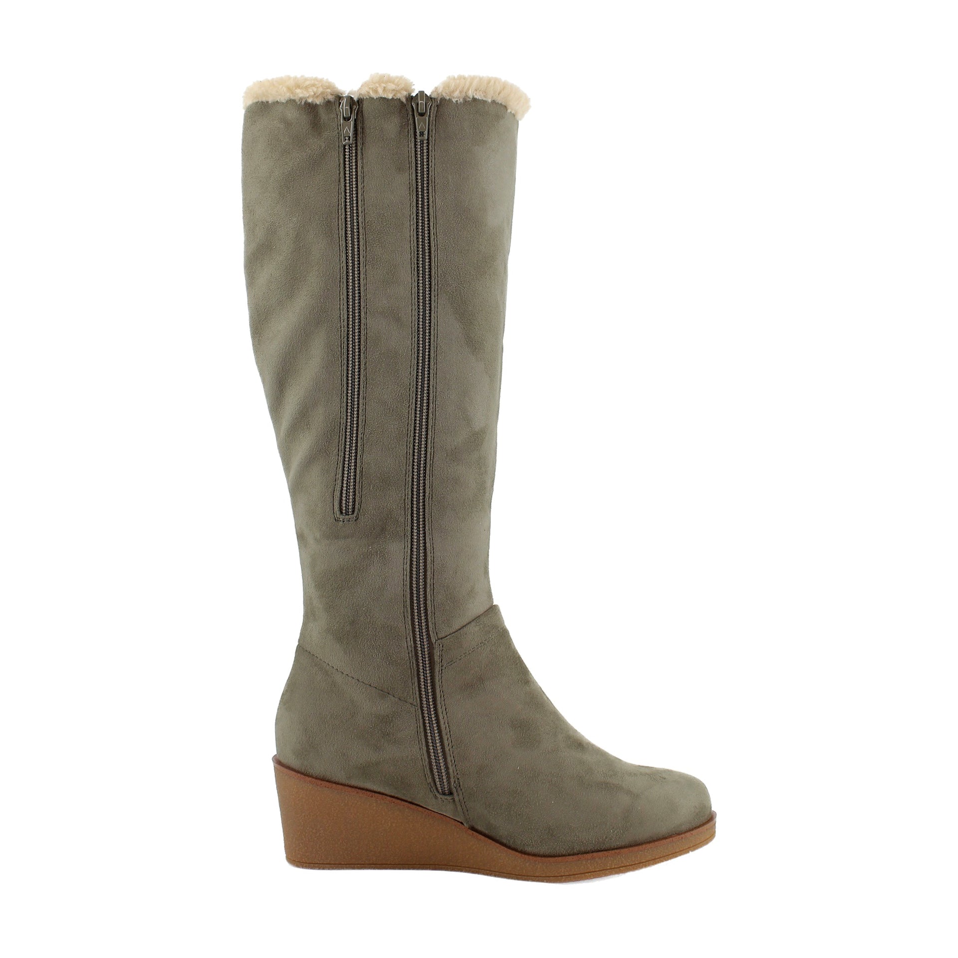 Dark Olive Faux Suede