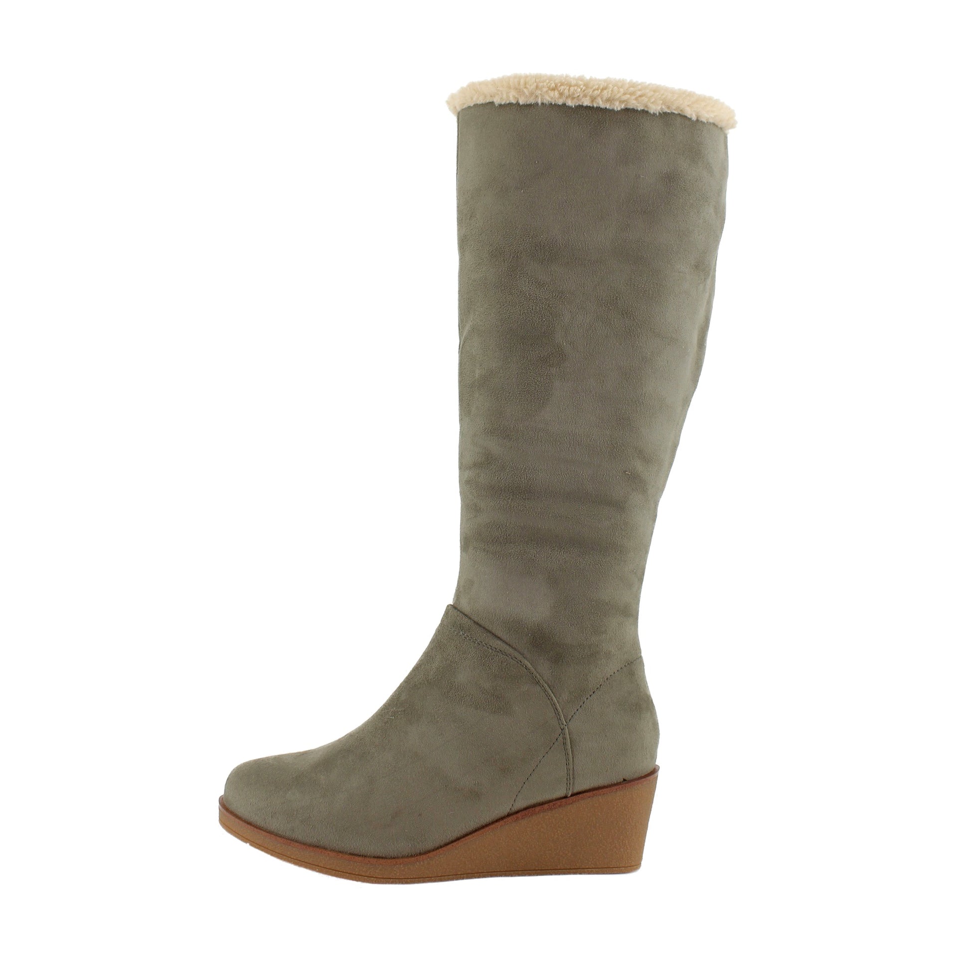 Dark Olive Faux Suede