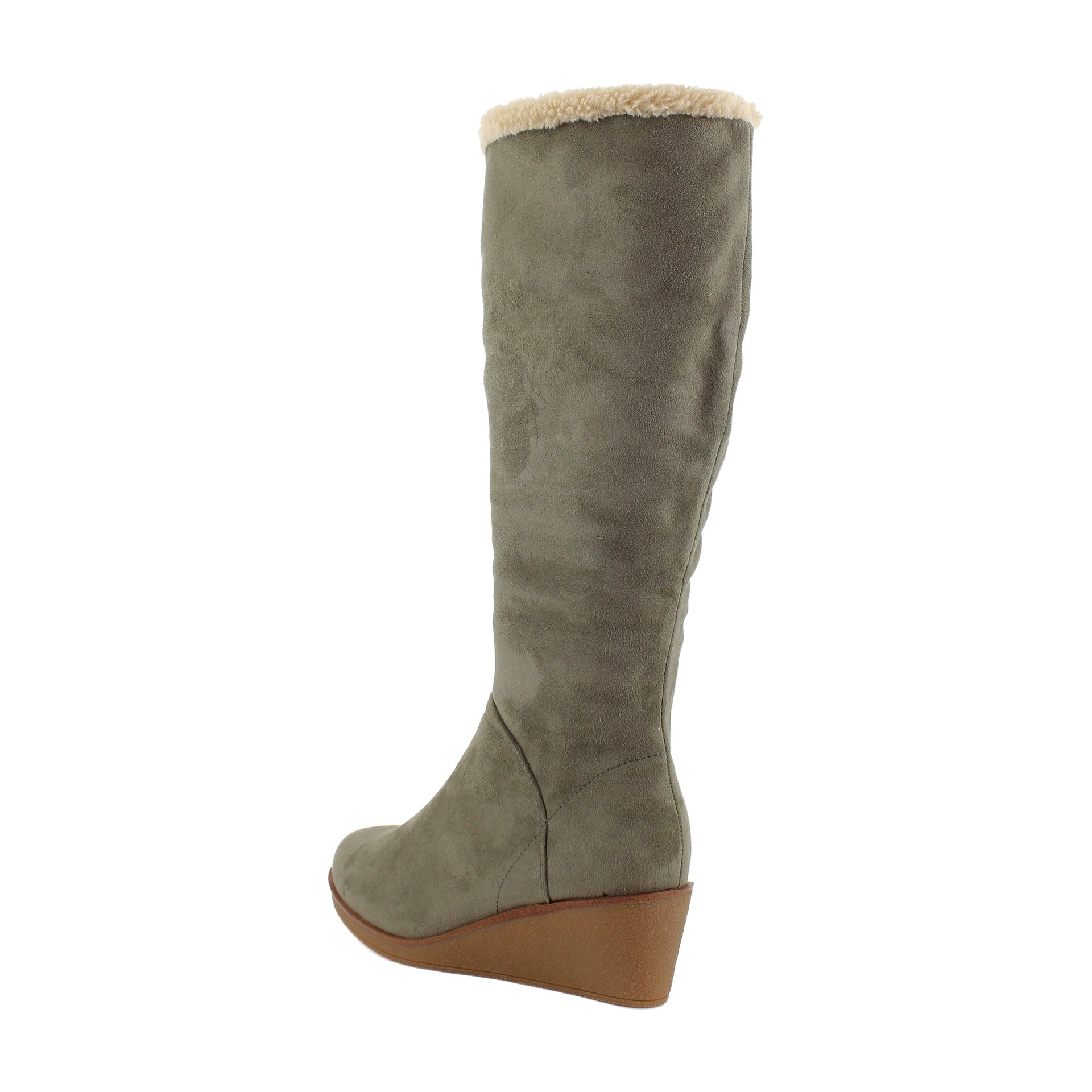 Dark Olive Faux Suede