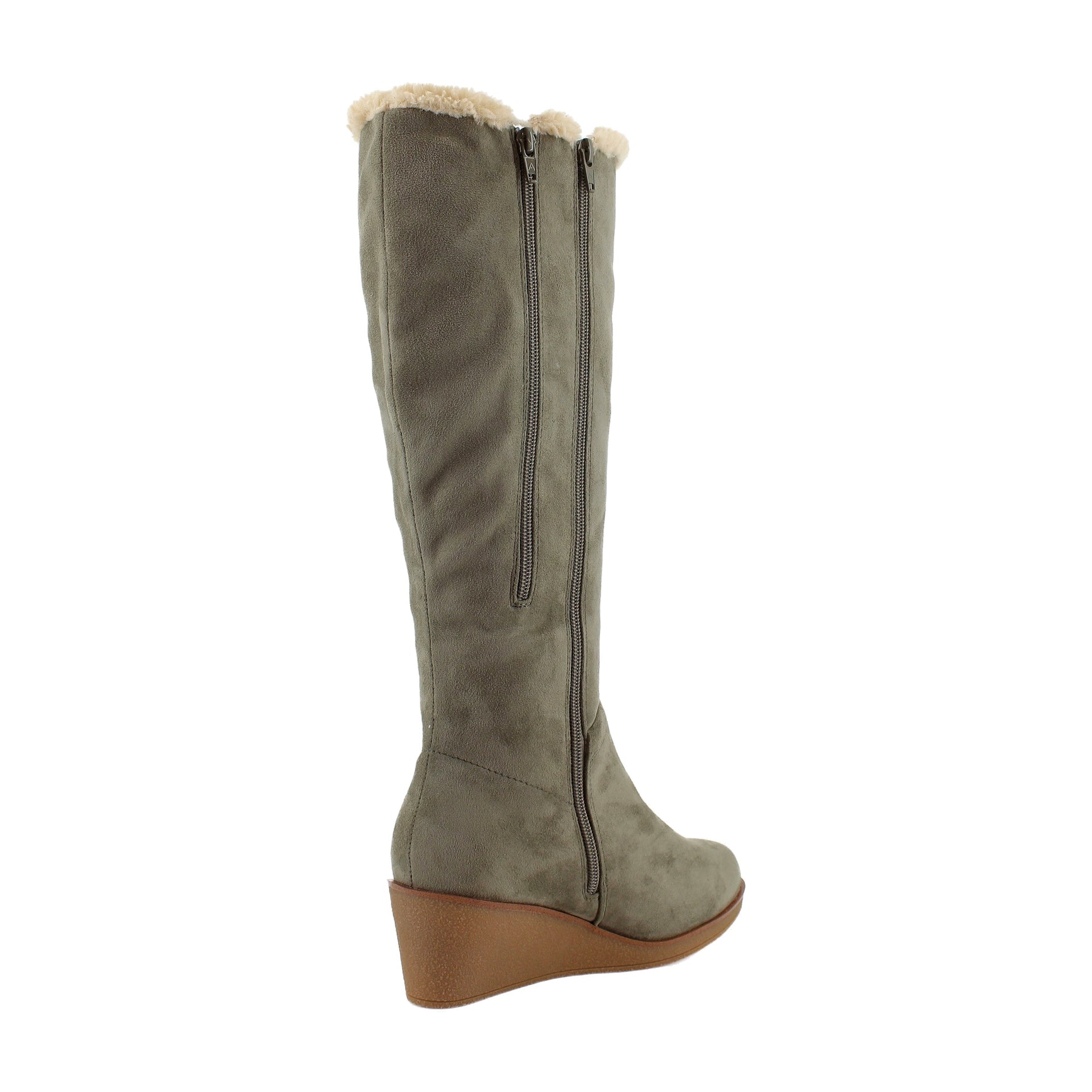 Dark Olive Faux Suede