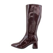 Merlot Crinkle Patent Faux Leather