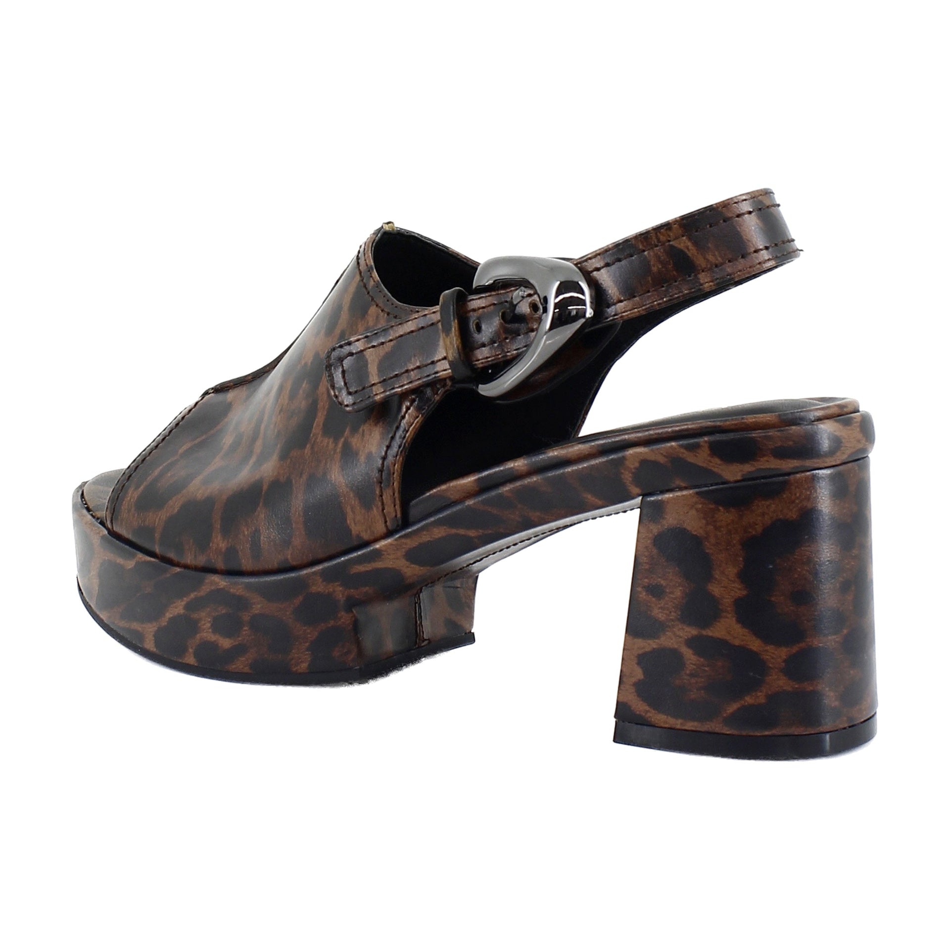 Glossy Leopard Faux Leather