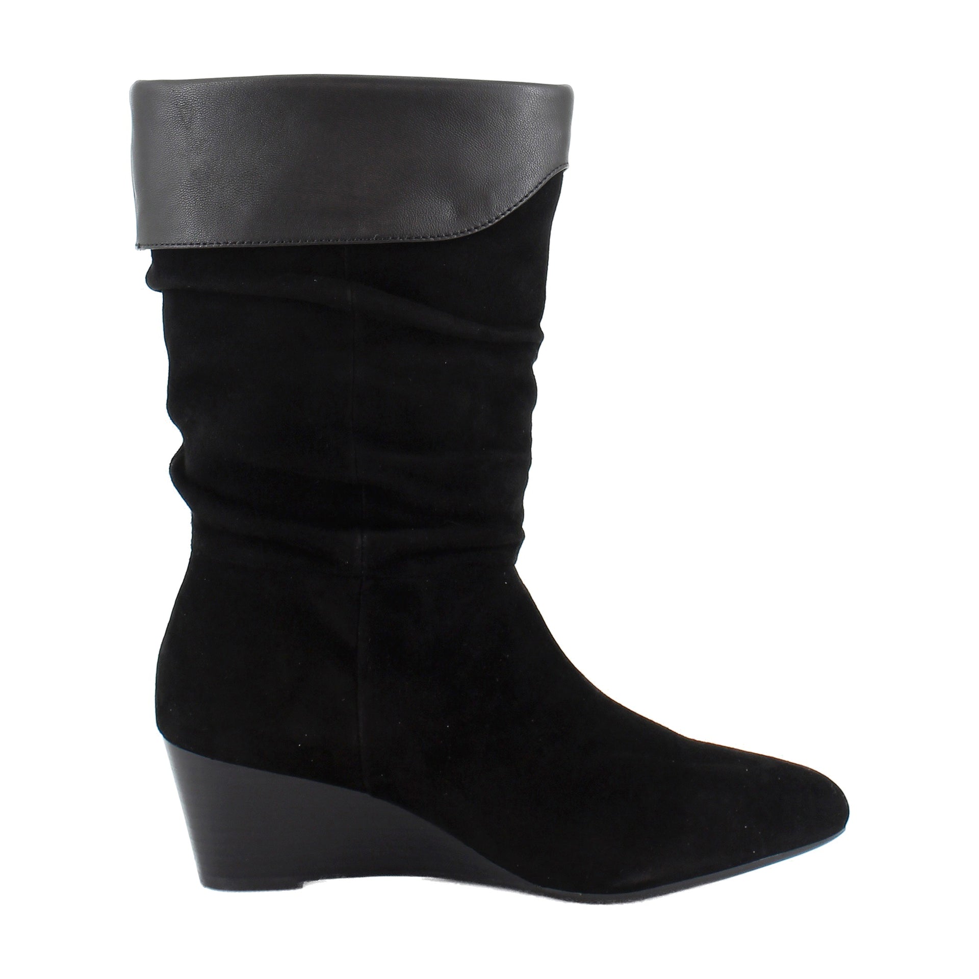 Black Suede/Soft Nappa Leather