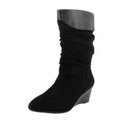 Black Suede/Soft Nappa Leather