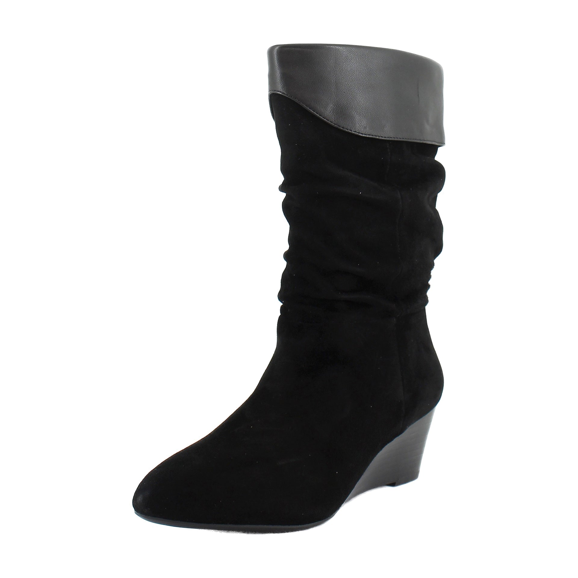 Black Suede/Soft Nappa Leather