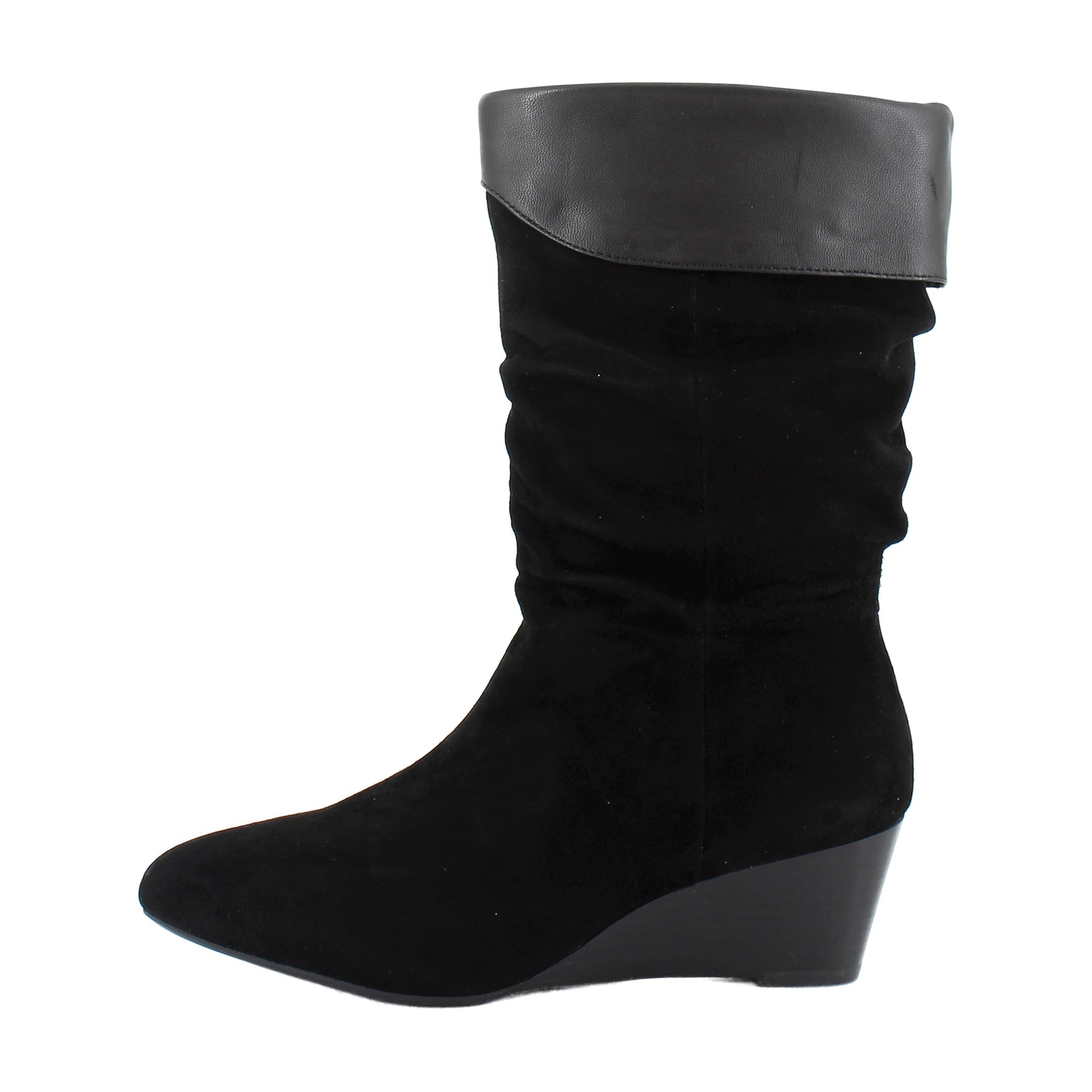 Black Suede/Soft Nappa Leather