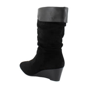 Black Suede/Soft Nappa Leather
