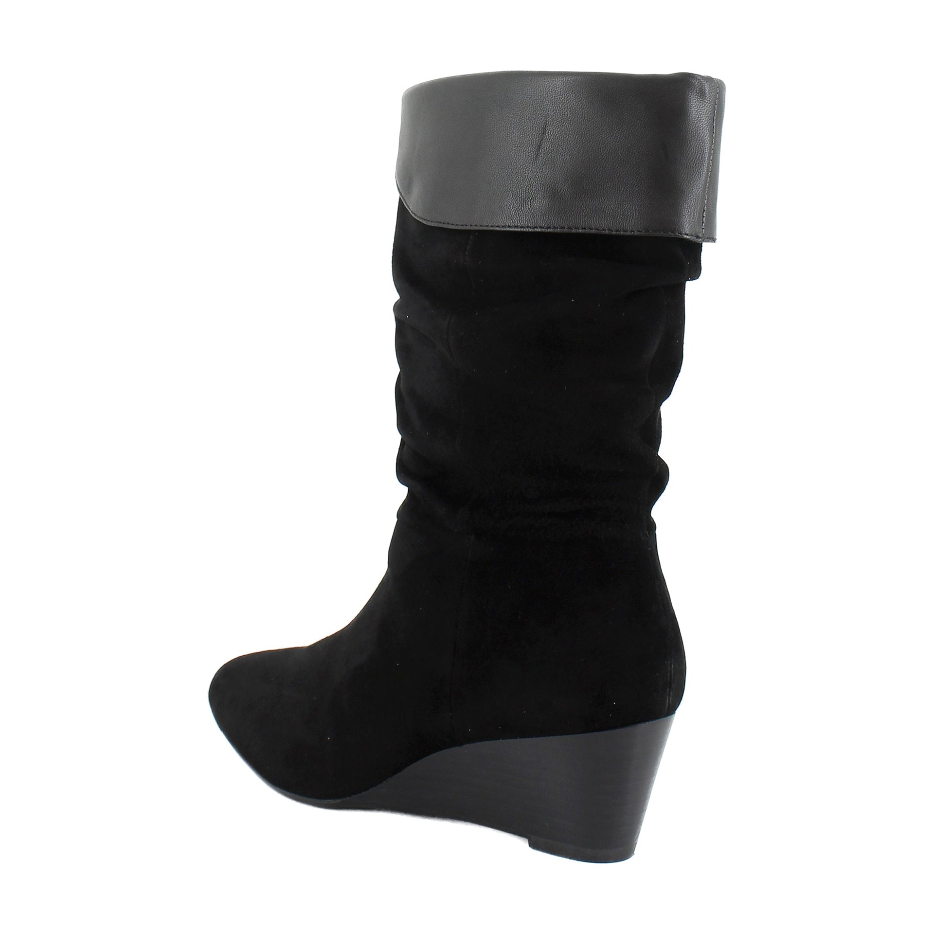 Black Suede/Soft Nappa Leather