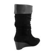 Black Suede/Soft Nappa Leather