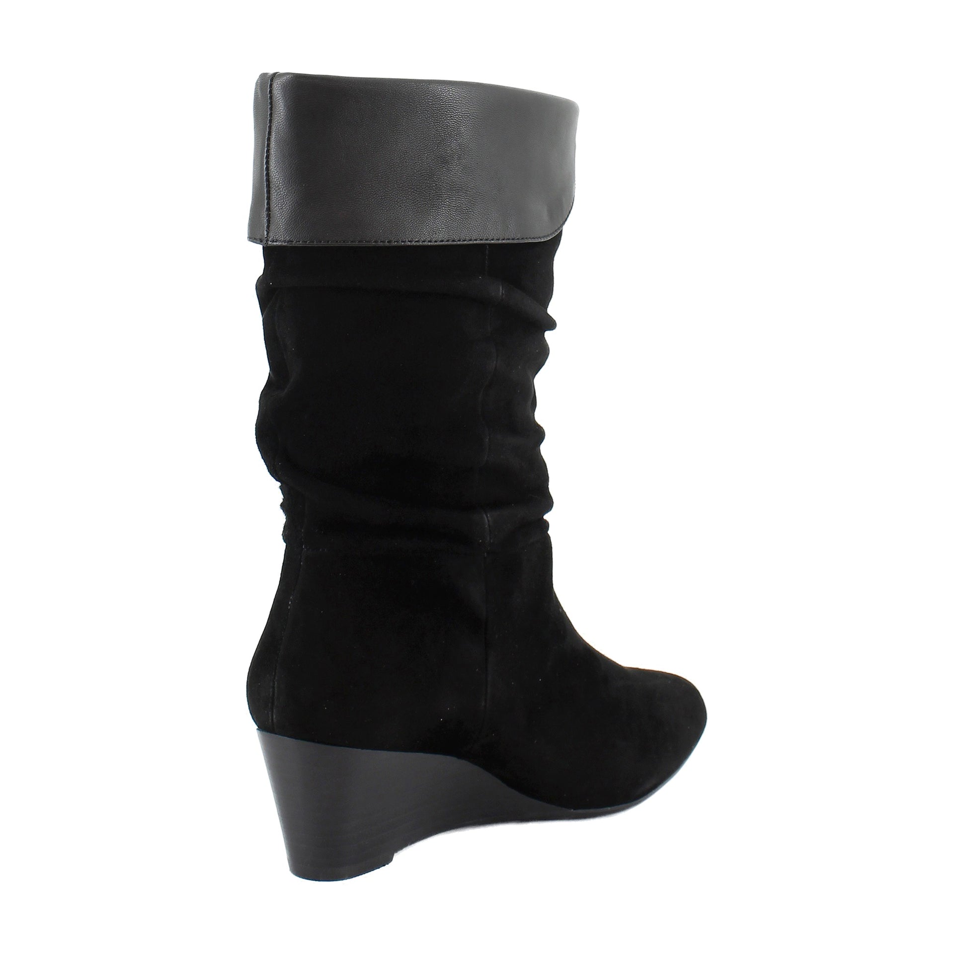 Black Suede/Soft Nappa Leather