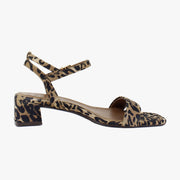 Dark Brown Leopard Suede