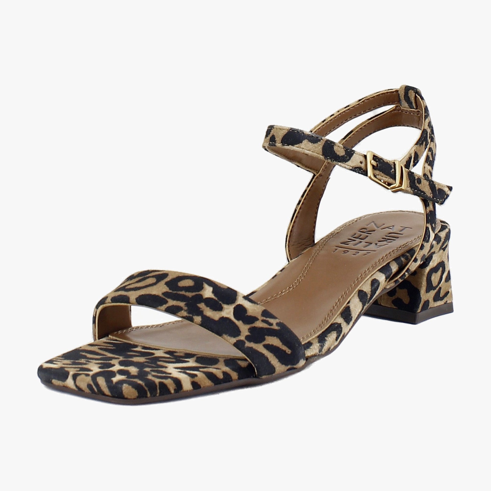 Dark Brown Leopard Suede