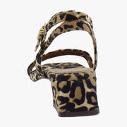 Dark Brown Leopard Suede