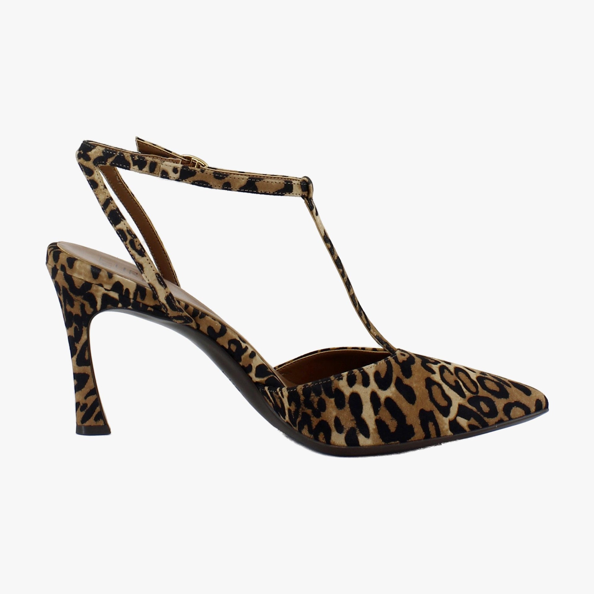 Dark Brown Leopard Suede