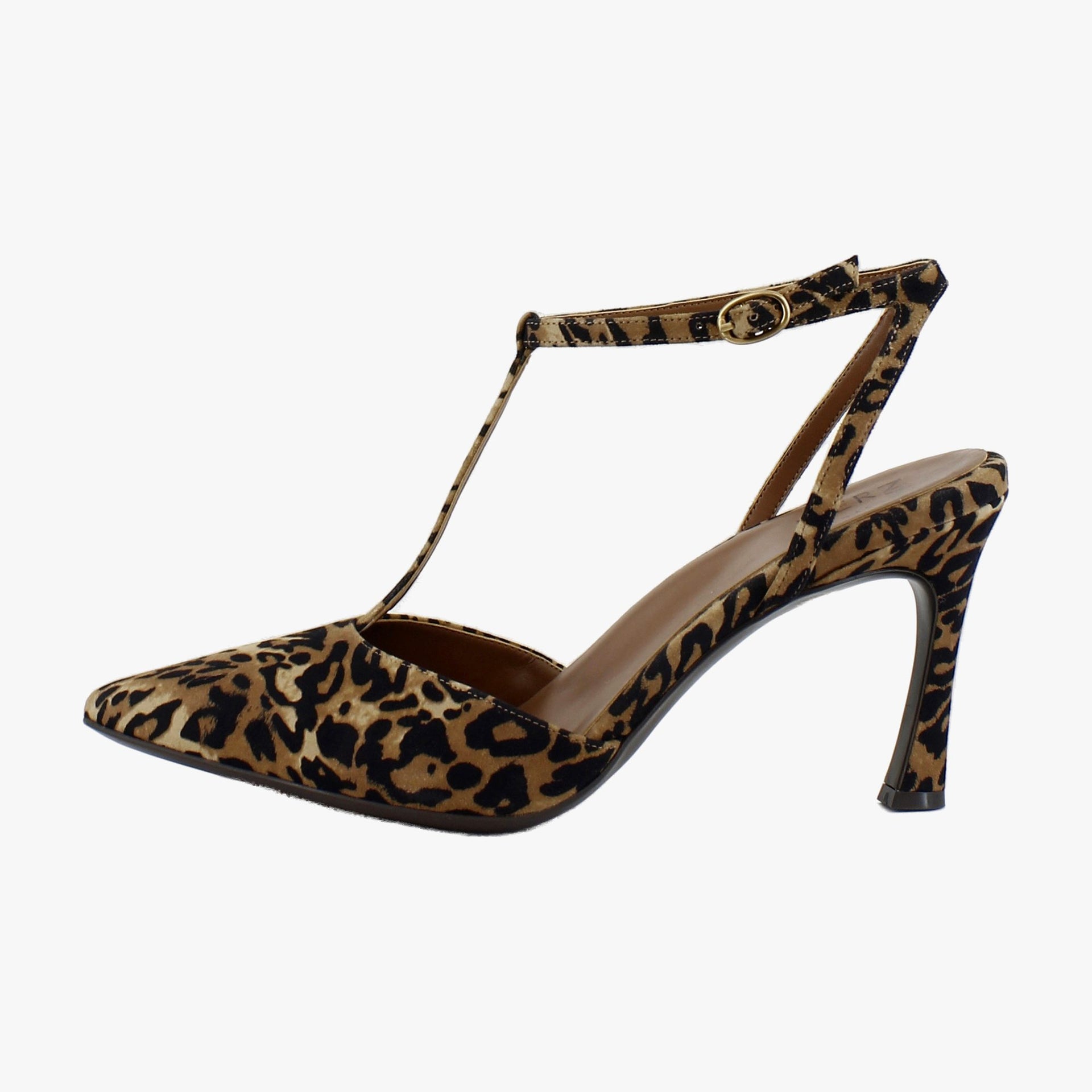 Dark Brown Leopard Suede