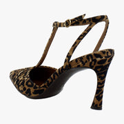Dark Brown Leopard Suede