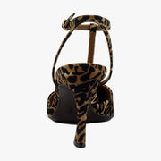 Dark Brown Leopard Suede