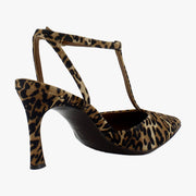 Dark Brown Leopard Suede