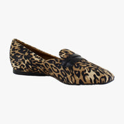 Dark Brown Leopard Suede