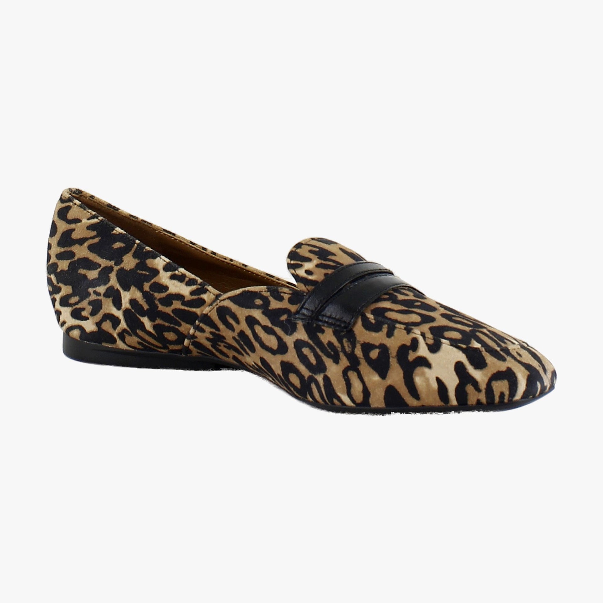 Dark Brown Leopard Suede