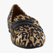 Dark Brown Leopard Suede