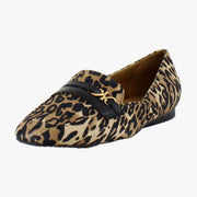 Dark Brown Leopard Suede