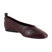 Cranberry Croco Print Leather