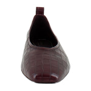 Cranberry Croco Print Leather