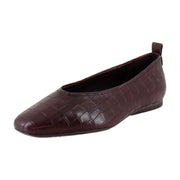 Cranberry Croco Print Leather