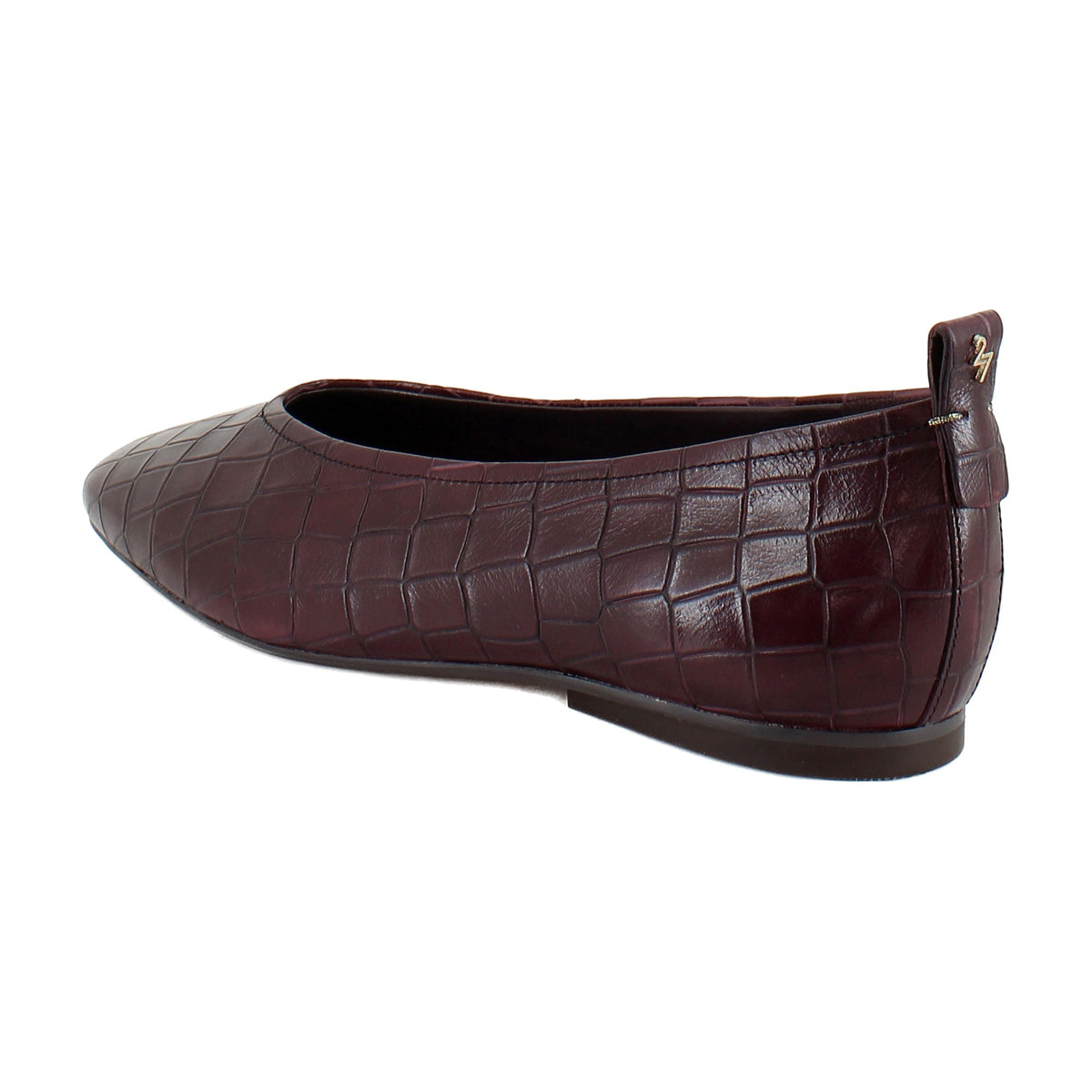 Cranberry Croco Print Leather