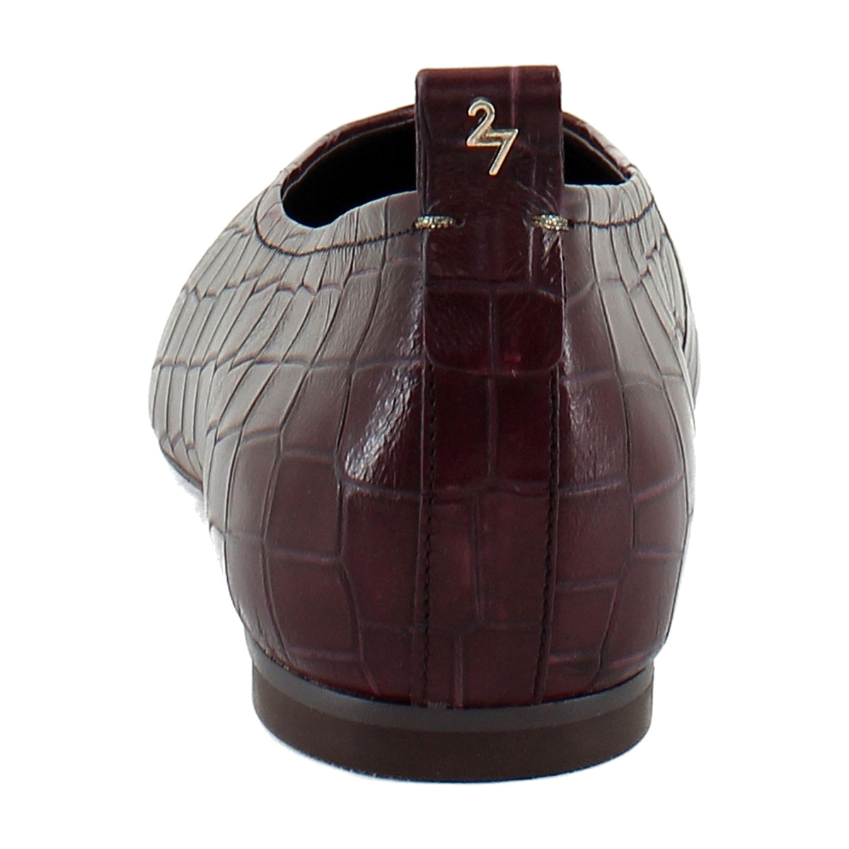 Cranberry Croco Print Leather