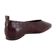 Cranberry Croco Print Leather