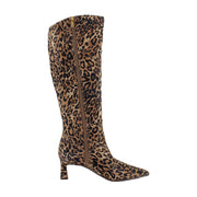 Dark Brown Leopard Suede
