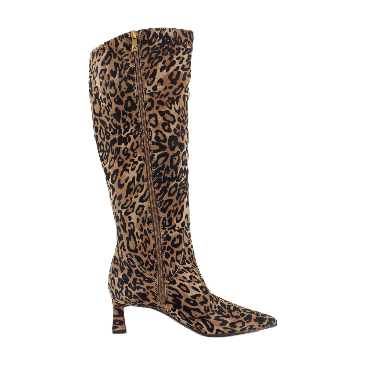 Dark Brown Leopard Suede
