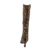 Dark Brown Leopard Suede