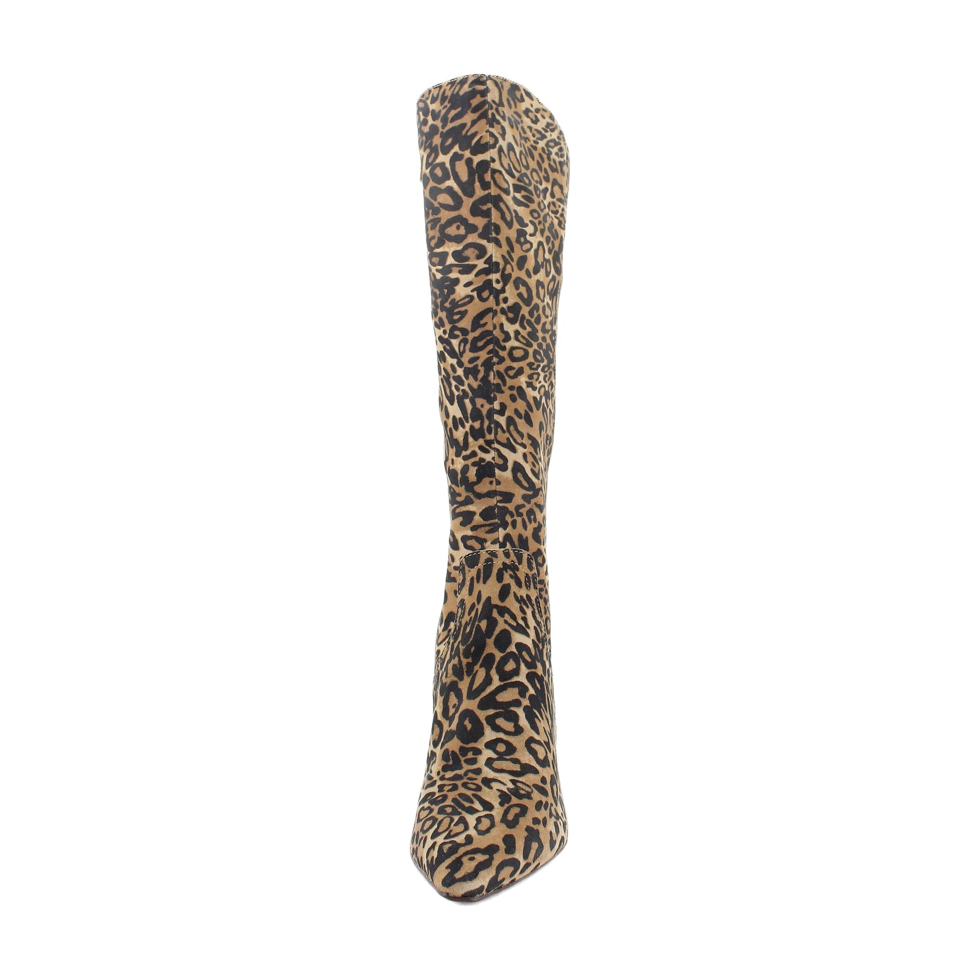 Dark Brown Leopard Suede