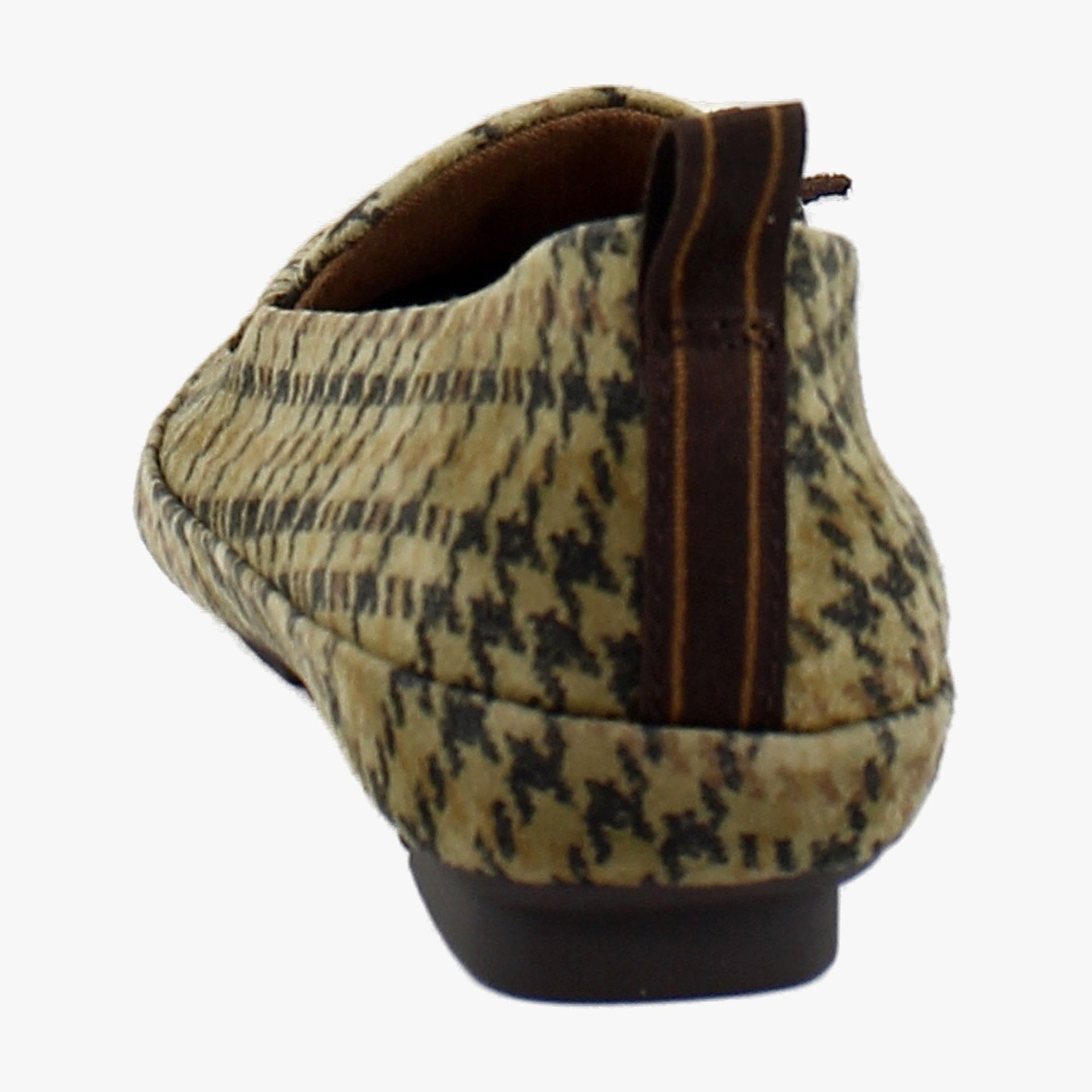 Olive Houdstooth Suede