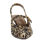 Dark Brown Leopard Suede