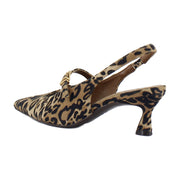 Dark Brown Leopard Suede