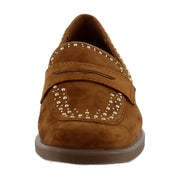Dark Chestnut Brown Stud Suede
