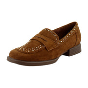 Dark Chestnut Brown Stud Suede