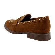 Dark Chestnut Brown Stud Suede