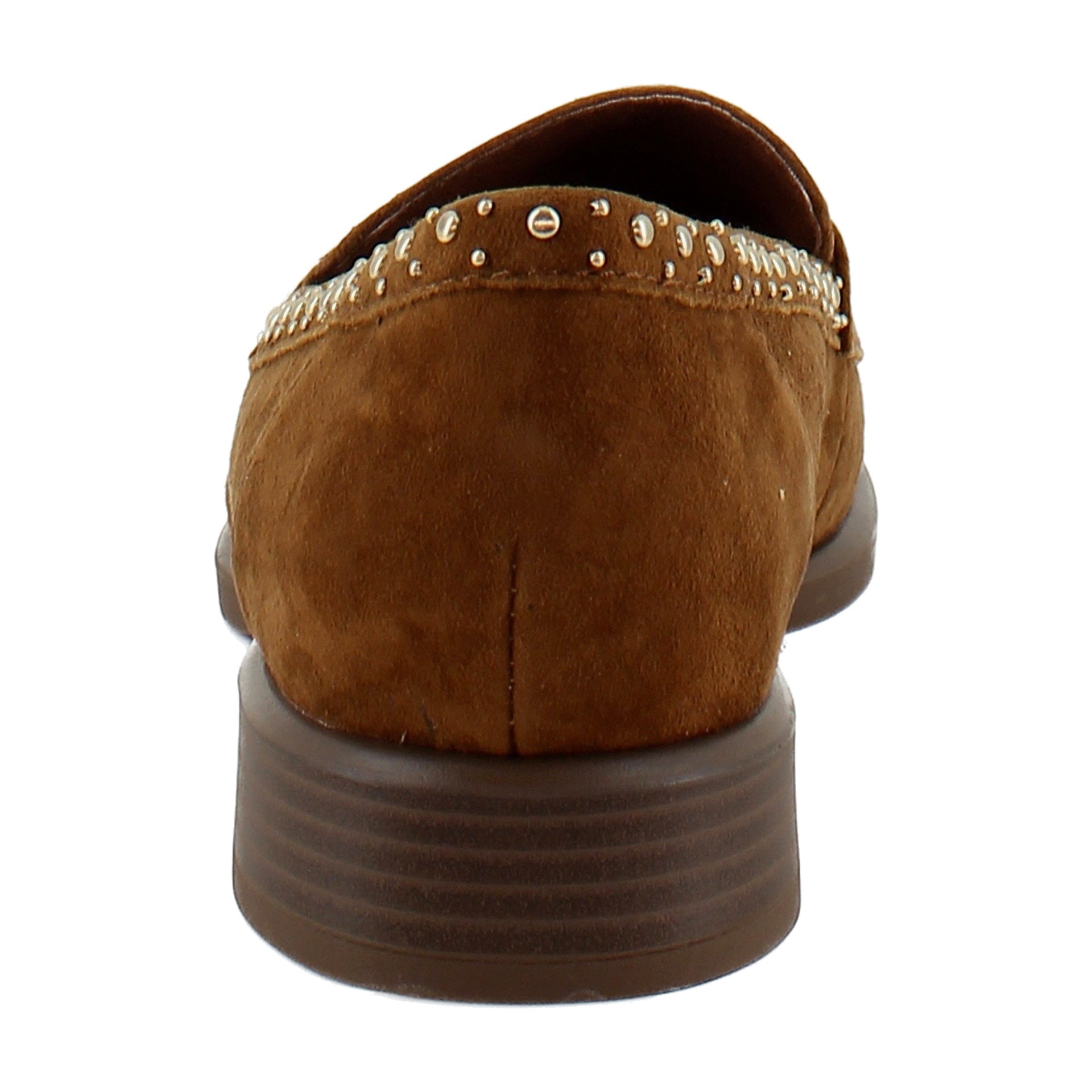Dark Chestnut Brown Stud Suede