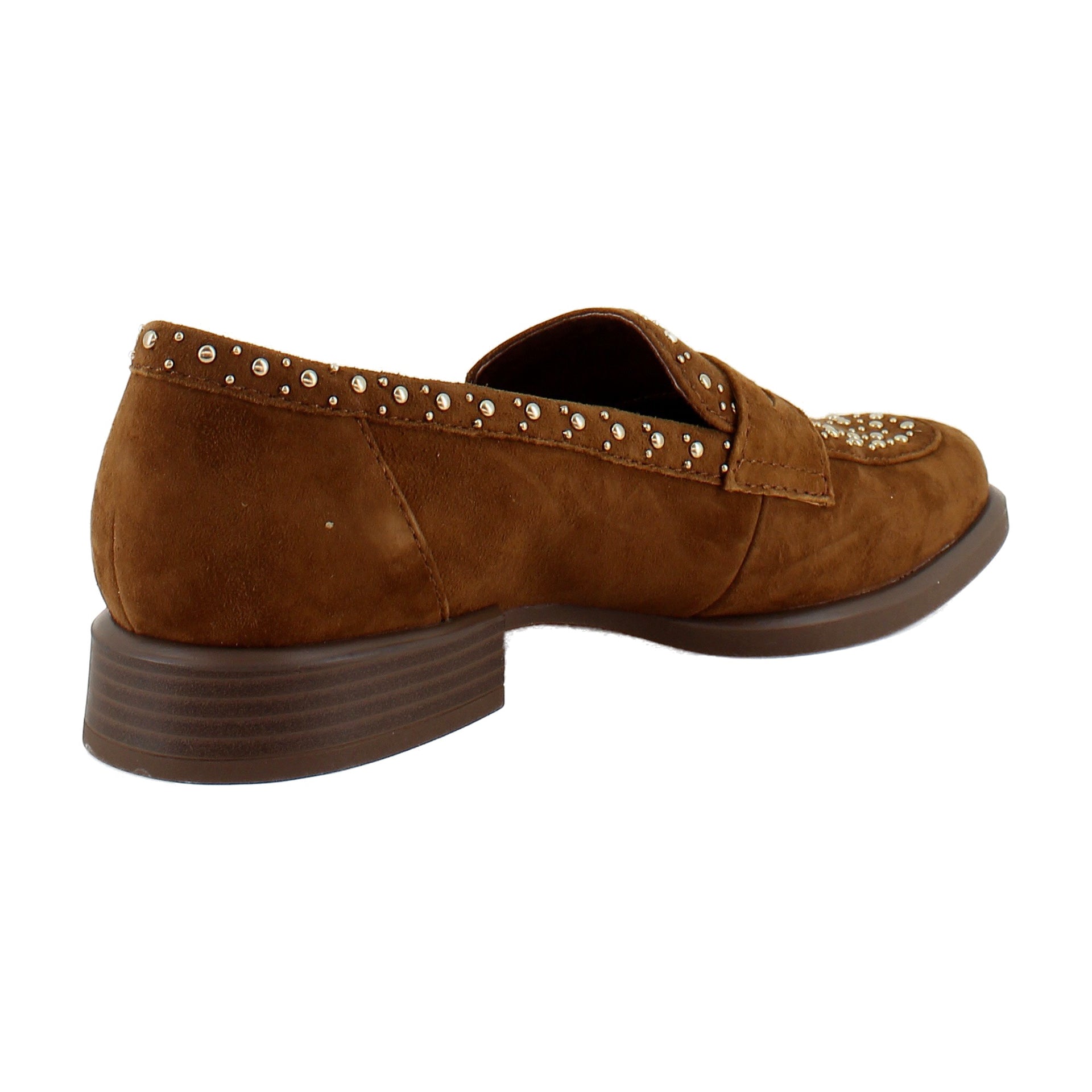 Dark Chestnut Brown Stud Suede