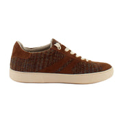 Brown Plaid Suede