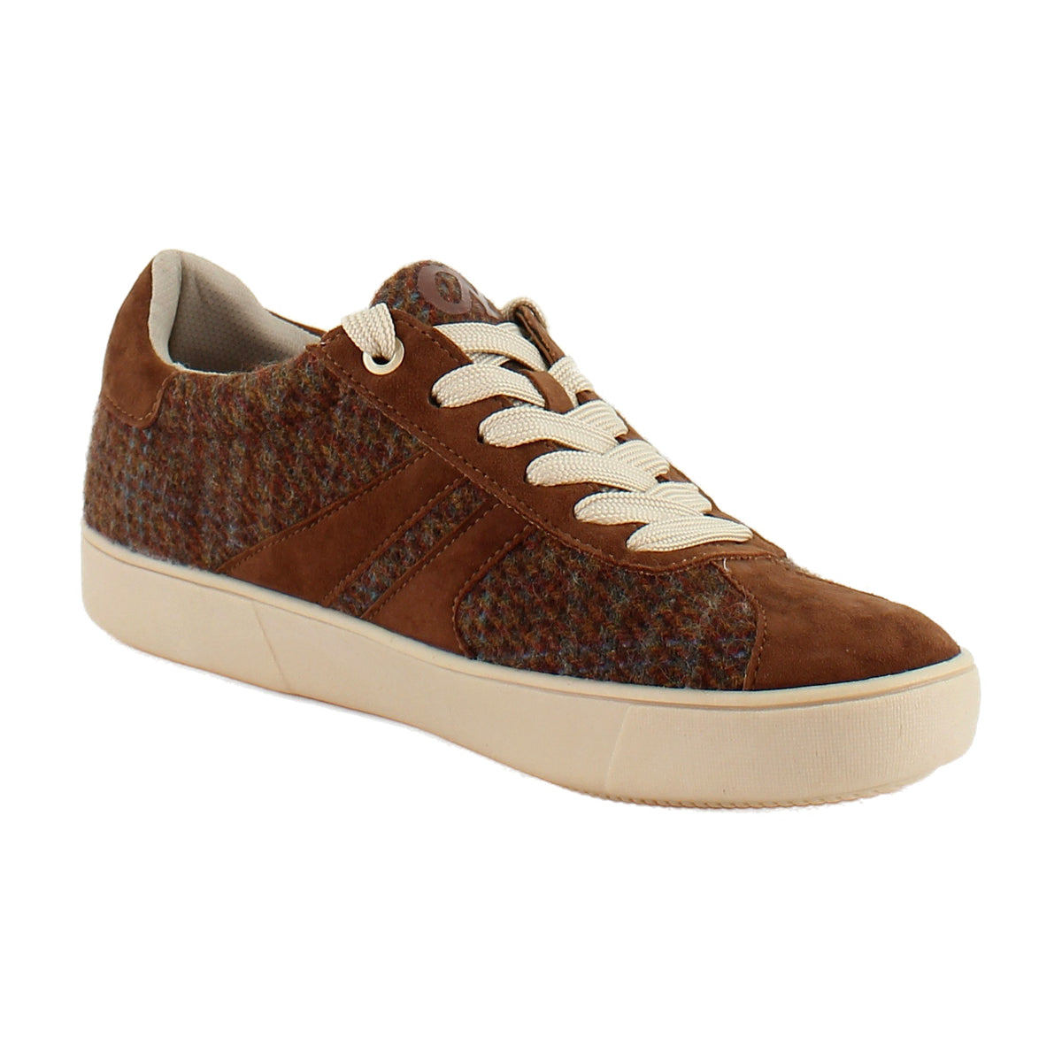 Brown Plaid Suede