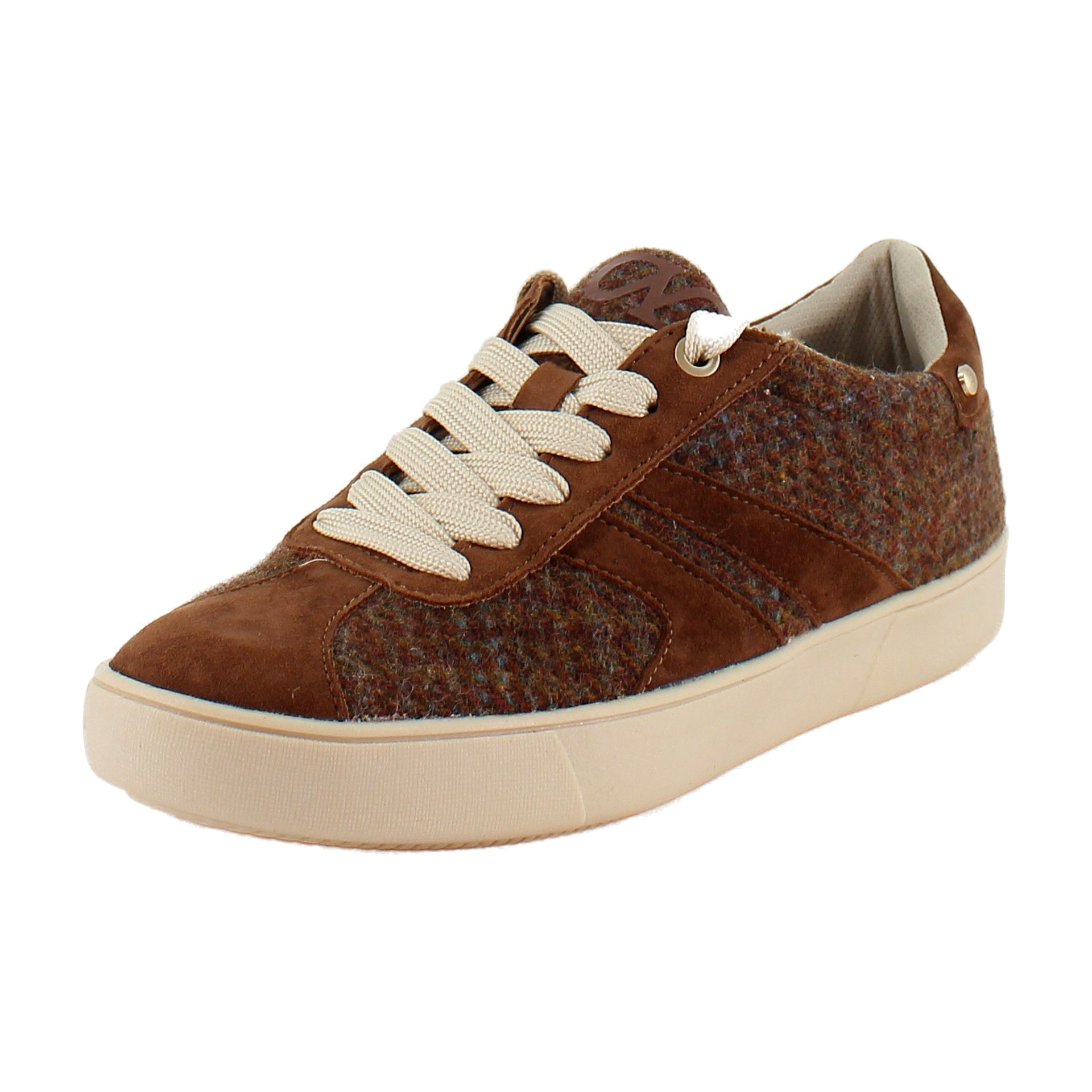 Brown Plaid Suede